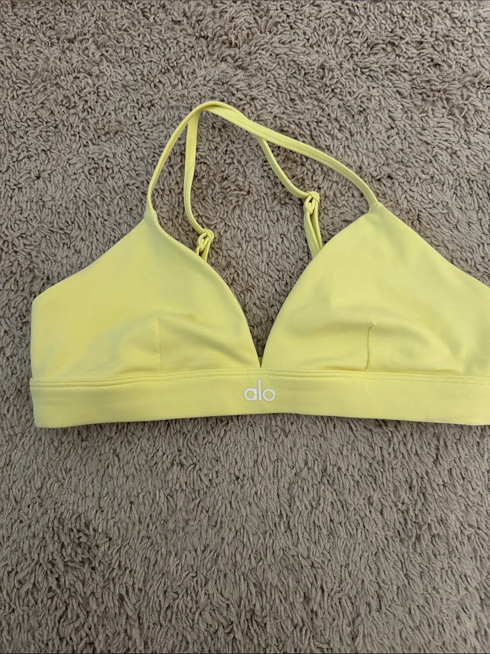 ALO Yoga Yellow sunshine sports bra small